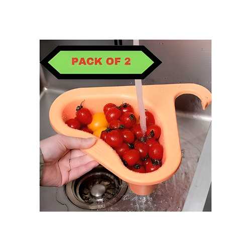 Multipurpose Plastic Kitchen Sink Organizer Corner (Pack of 2) – Swan Shape Dish Rack & Washing Basket
