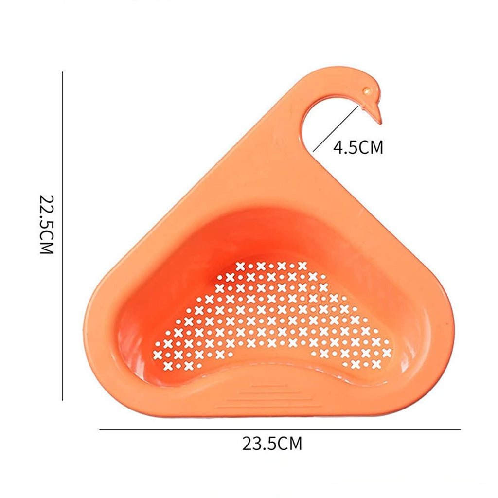 Multipurpose Plastic Kitchen Sink Organizer Corner (Pack of 2) – Swan Shape Dish Rack & Washing Basket