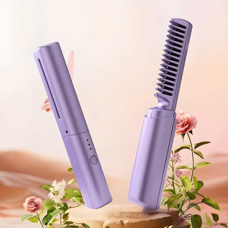 Meneflix Portable Mini Cordless Hair Straightener & Hot Comb